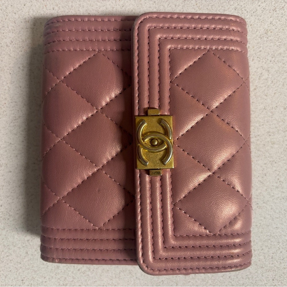 Chanel Caviar Quilted Compact Wallet